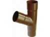 Ответвленная труба 60° (Тройник) ПВХ D125/90мм комплектующие, коричневый
