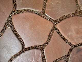 Песчаник галтованный - натуральный камень красный (обожженый)