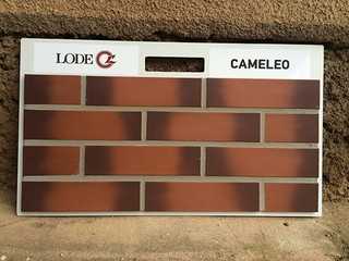 Cameleo , плитка фасадная, гладкая, цвет красно-пестрый