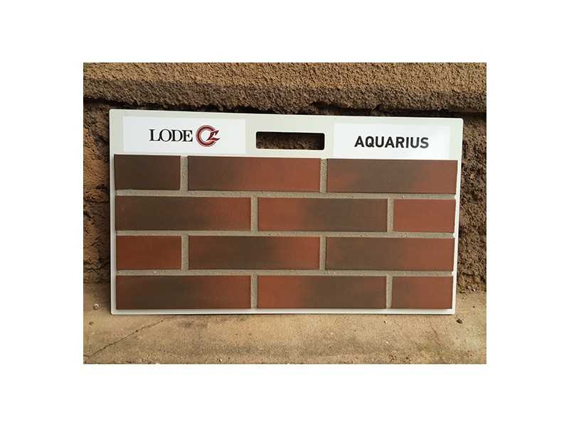 Aquarius , плитка фасадная, гладкая, цвет красно-коричневый