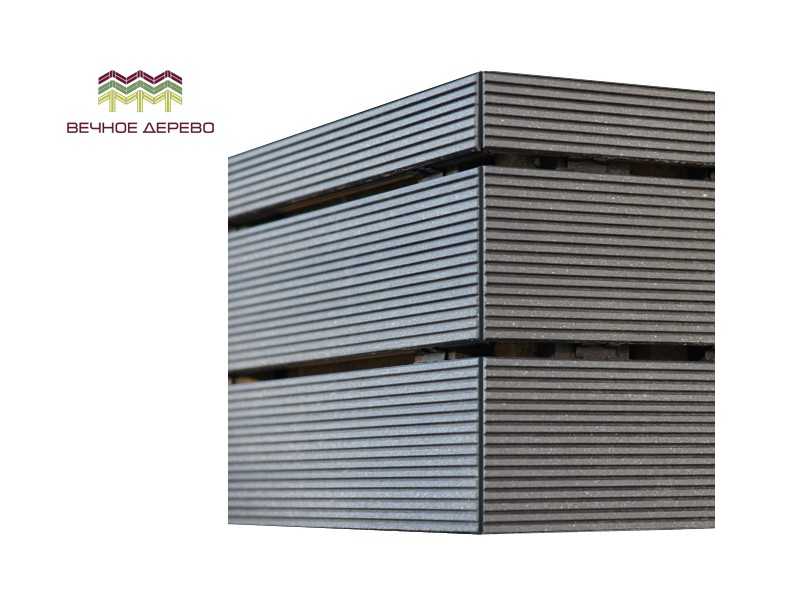 Планкен - панели фасадные 80х12х3000 мм антрацит, мрамор, бамбук - фото 3