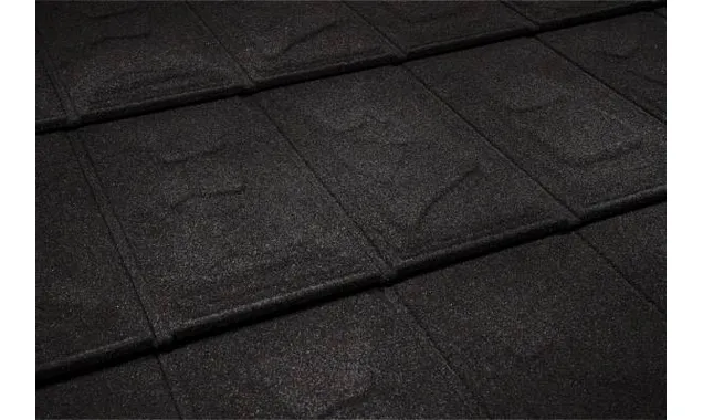 Композитная черепица Метротайл (Metrotile) серия I-Slate, цвет черный, 1340х430 мм