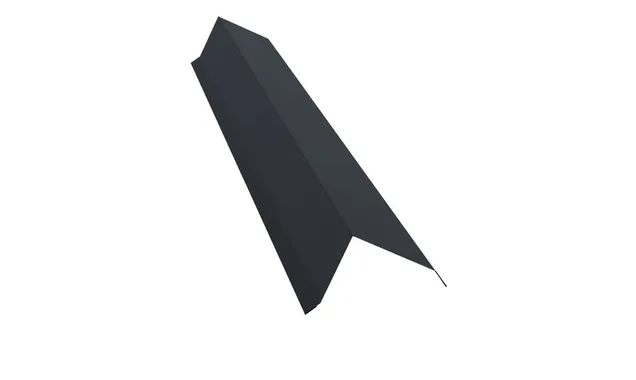 Планка торцевая 142х100 0,5 Quarzit Pro Matt RAL 7024 мокрый асфальт
