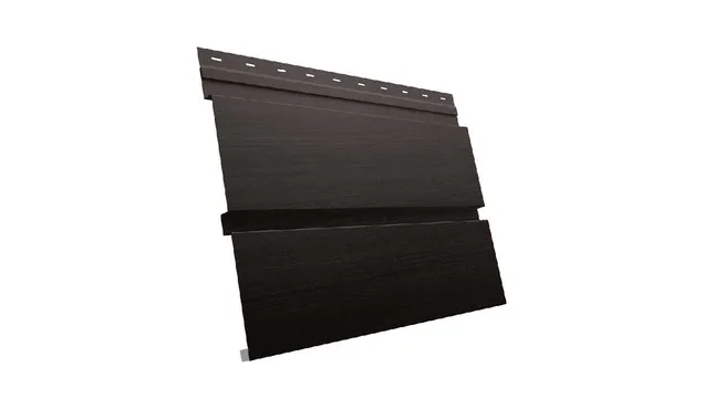 Металлический сайдинг Grand Line Квадро брус 0.45 мм Print Elite с пленкой Coffee Wood