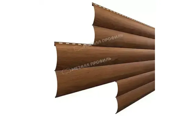 Металлический сайдинг Woodstock Металл-Профиль ECOSTEEL Мореный Дуб 28х330 | матовый
