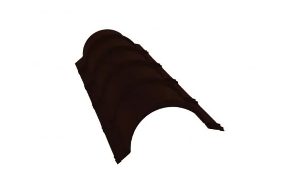 Планка малого конька полукруглого 0,5 GreenCoat Pural BT, matt RR2Н3 (RAL 7016 антрацитово-серый)