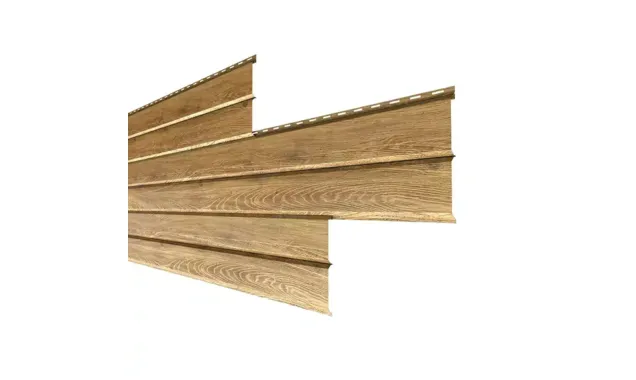 Металлический сайдинг Lбрус-XL-Н Металл-Профиль ECOSTEEL Золотой дуб 14х335