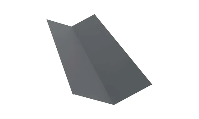 Планка ендовы верхней 145х145 0,5 Satin Мatt RAL 7016 антрацитово-серый