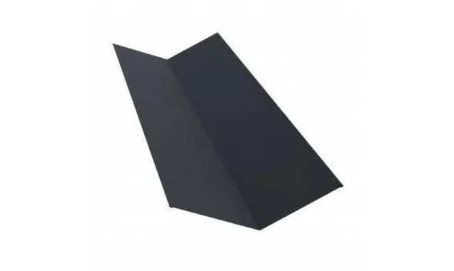 Планка ендовы верхней 145х145 0,45 PE RAL 7024 мокрый асфальт
