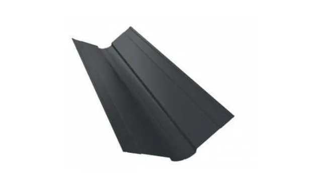Планка ендовы верхней фигурной 100x100 0,5 Quarzit PRO Matt RAL 7016 антрацитово-серый