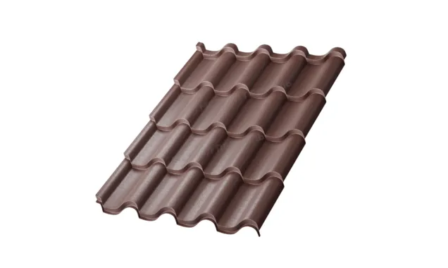Металлочерепица Металл-Профиль Монтерроса-M 0,5 VikingMP® E RAL 8017 Коричневый шоколад
