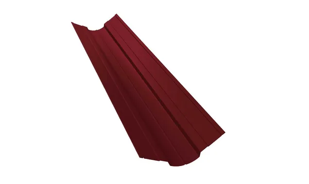 Планка ендовы верхней фигурной 70x70 0,45 PE с пленкой RAL 3005 красное вино
