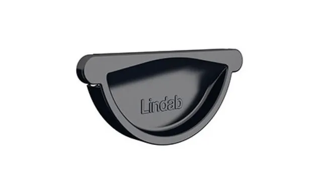 Заглушка желоба Линдаб(Lindab) RGD=125мм Цвет=чёрный (015)