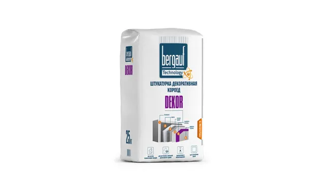 Декоративная штукатурка Bergauf DEKOR короед, зима, 25 кг
