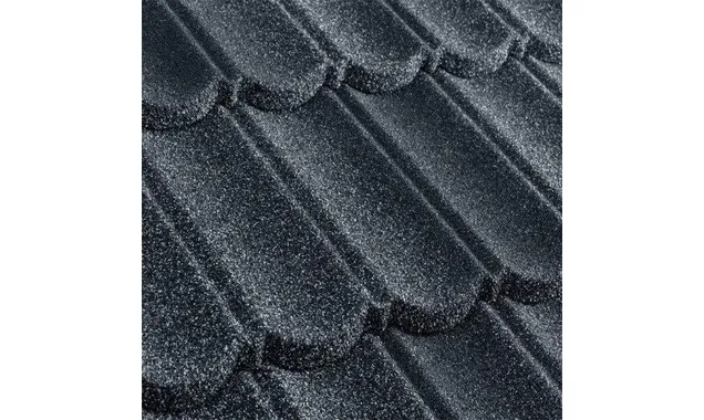 Композитная черепица Метротайл (Metrotile) серия MetroBond, двухцветная, цвет сланцево-серый, 1330х410 мм