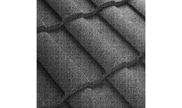 Композитная черепица Метротайл (Metrotile) серия MetroRoman, цвет сланцевый, 1280х410 мм