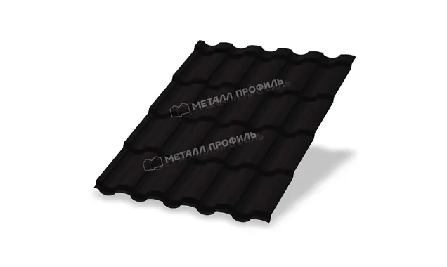 Металлочерепица Металл-Профиль Монтекристо-M 0,5 VikingMP® E RAL 8019 Серо-коричневый