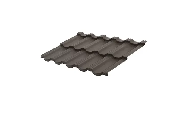 Модульная металлочерепица Aquasystem Гётеборг 0,5 мм GreenCoat Pural Matt BT RR 32 MATT (т-коричневый)