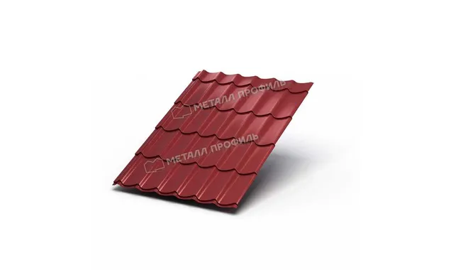 Металлочерепица Металл-Профиль Монтеррей 0,5 PURMAN® RAL 3011 Коричнево-красный