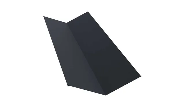 Планка ендовы верхней 145х145 0,45 PE с пленкой RAL 7024 мокрый асфальт