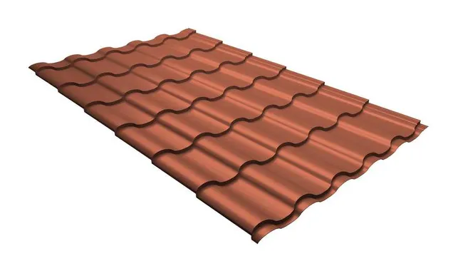 Металлочерепица Grand Line Kredo 0,5 Quarzit Cuprum Steel/Quarzit Cuprum Steel