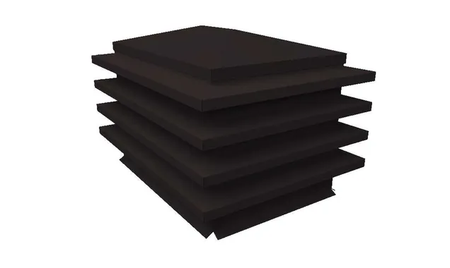 Дымник на трубу елка 1030х510мм 0,5 Satin с пленкой RAL 9005 черный