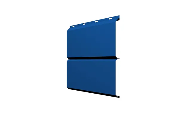 Софит ЭкоБрус без перфорации 0,345 Grand Line 0,5 Satin с пленкой RAL 5005 сигнальный синий