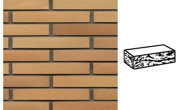 Кирпич клинкерный Muhr 06 Hellbraun-bunt готик, 290х90х40 мм