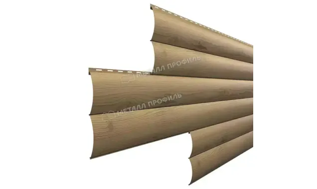 Металлический сайдинг Woodstock-Н Металл-Профиль ECOSTEEL Сосна 28х330 | матовый