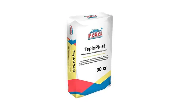 Гипсовая штукатурка PEREL TeploPlast серая 0528, 30 кг