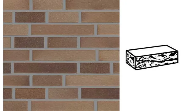 Кирпич клинкерный Muhr 34 EG Grau nuanciert Edelglanz готик, 290х90х52 мм