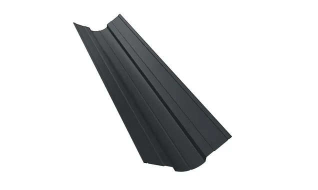 Планка ендовы верхней фигурной 70x70 0,5 GreenCoat Pural BT, matt RR2Н3 (RAL 7016 антрацитово-серый)