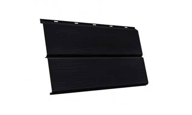 Металлический сайдинг Grand Line ЭкоБрус 3D 0.5 мм Drap RAL 9005 черный