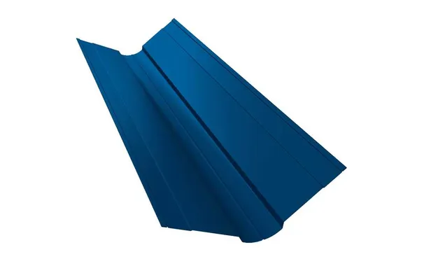 Планка ендовы верхней Grand Line фигурной 100x100 0,4 Полиэстер RAL 5005 сигнальный синий