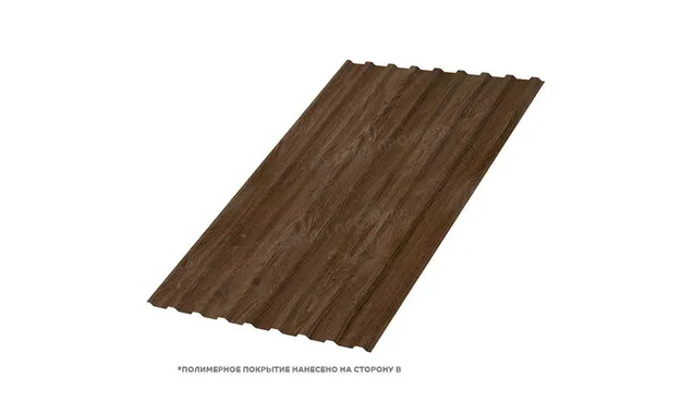 Профлист Металл Профиль МП20 0.5 ECOSTEEL® матовый Мореный дуб B