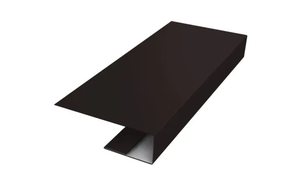 J-Профиль 12мм 0,5 Satin Matt RAL 9005 черный (2,5м)