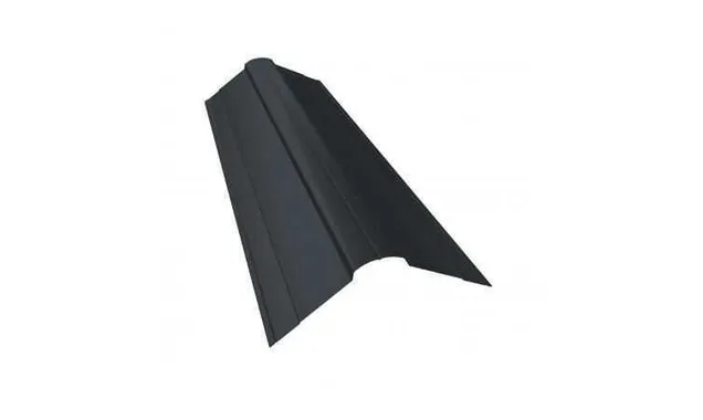 Планка ендовы верхней фигурной 100x100 0,5 GreenCoat Pural BT, matt RR2Н3 (RAL 7016 антрацитово-серый)