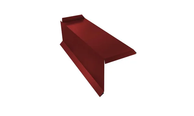 Планка торцевая сегментная 30мм Левая 0,5 Satin с пленкой RAL 3011 коричнево-красный