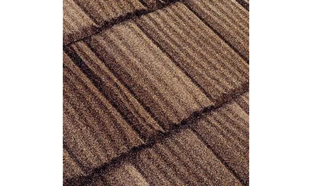 Композитная черепица Метротайл (Metrotile) серия MetroShake II, цвет цедар-браун, 1330х410 мм