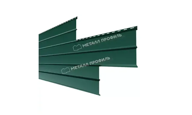 Металлический сайдинг Lбрус-XL-Н Металл-Профиль VikingMP RAL 6005 Зеленый мох 14х335