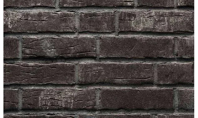 Клинкерная плитка Stroeher Steinlinge 376 platinschwarz рельефная NF14, 240х71х14 мм