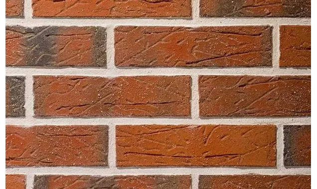 Кирпич клинкерный Terca Red Flame с песком, 250х65х65 мм