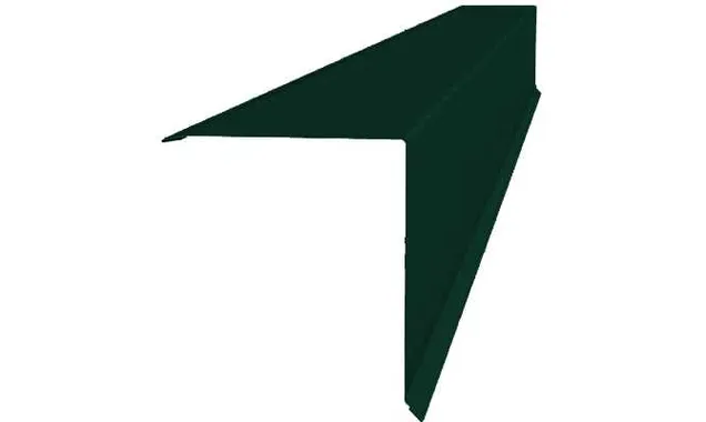 Планка конька односкатной кровли 160x160 0,4 PE с пленкой RAL 6005 зеленый мох