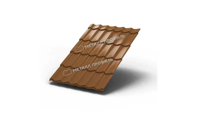 Металлочерепица Металл-Профиль Ламонтерра XL 0,5 PURMAN® Argillite Медный металлик