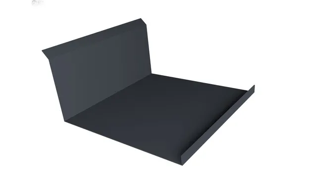 Планка примыкания нижняя 20х122х260х15 0,5 Atlas с пленкой RAL 7016 антрацитово-серый