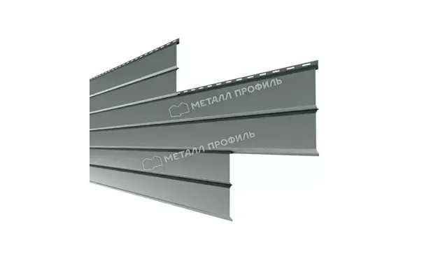 Металлический сайдинг Lбрус-XL-Н Металл-Профиль ПЭ RAL 7005 Мышиный 14х335