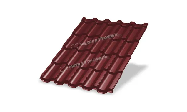 Металлочерепица Металл-Профиль Трамонтана-M 0,45 VikingMP® RAL 3011 Коричнево-красный