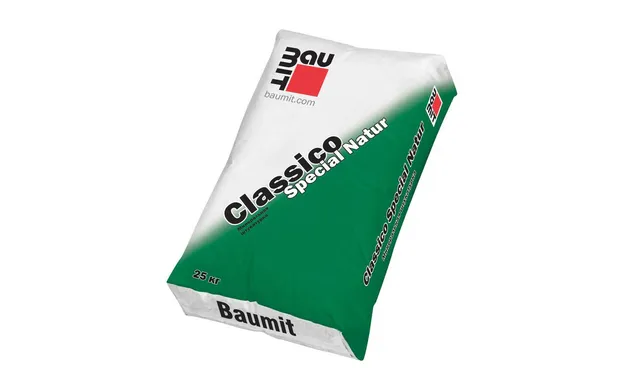 Тонкослойная декоративная штукатурка Baumit Classico Special Natur серая фактура шуба K 2.0; К 1,5