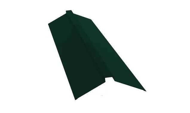Планка конька плоского 115х30х115 0,45 Drap ST RAL 6005 зеленый мох