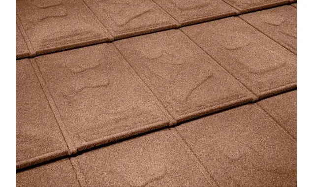 Композитная черепица Метротайл (Metrotile) серия I-Slate, цвет терракот, 1340х430 мм